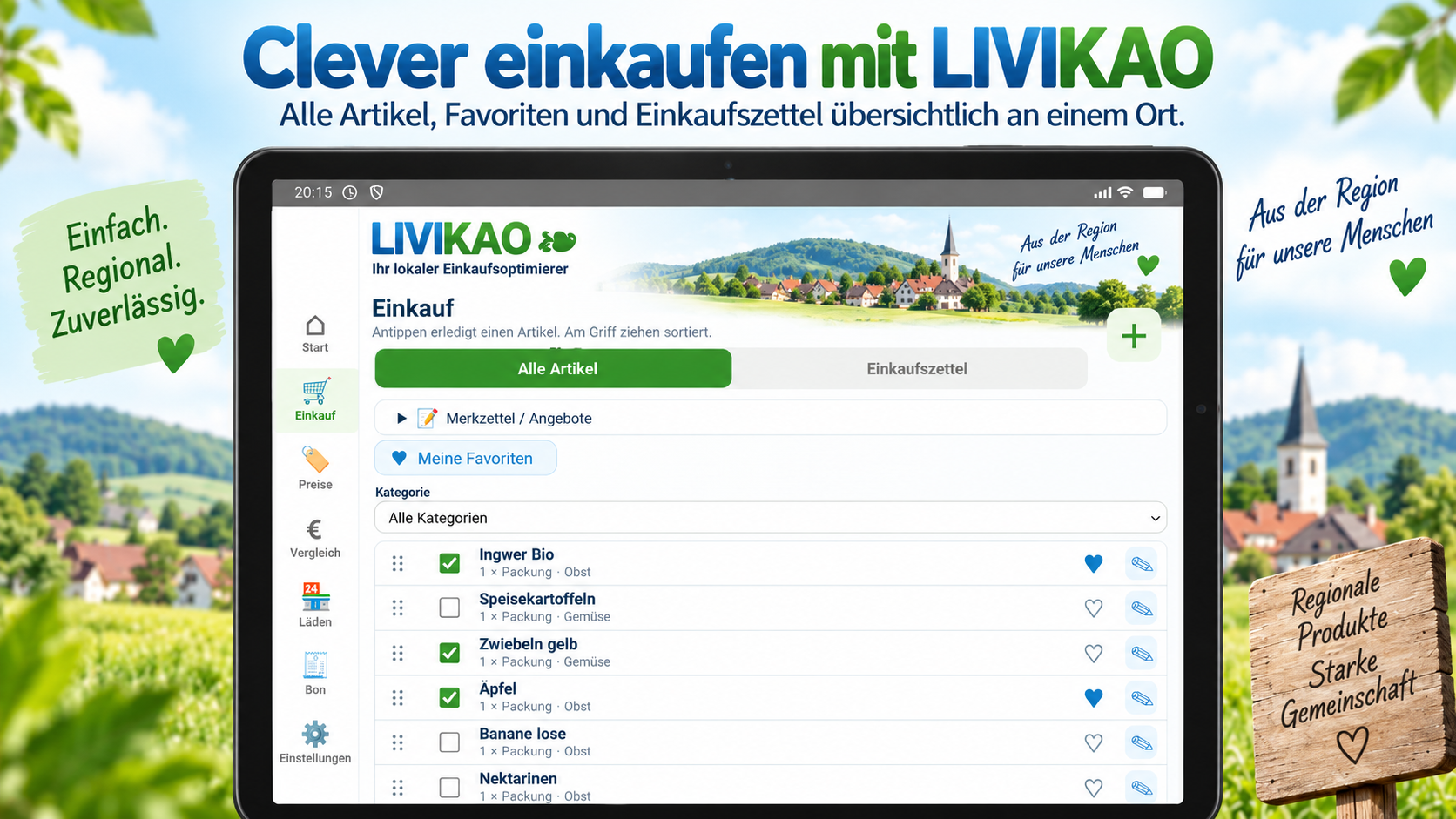 LIVIKAO auf dem Tablet