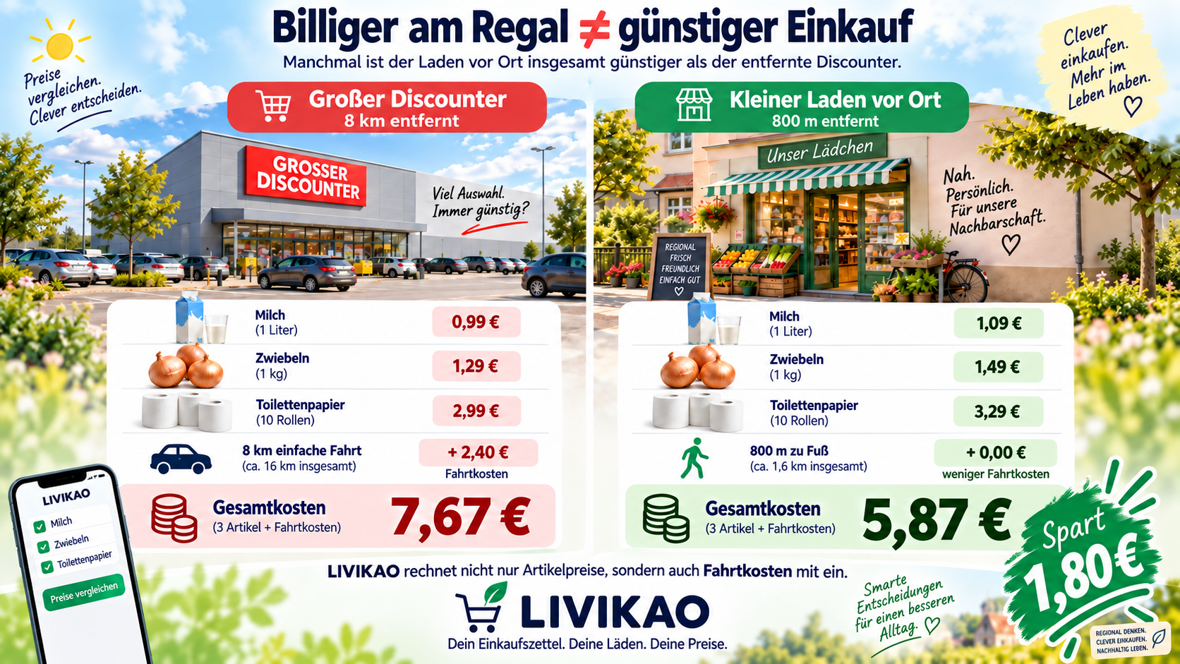 Tante Emma laden günstiger als Discounter